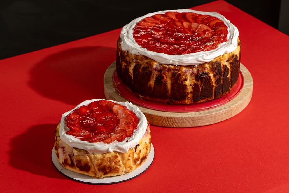 Basque Bento Cheesecake strawberry yoghurt
