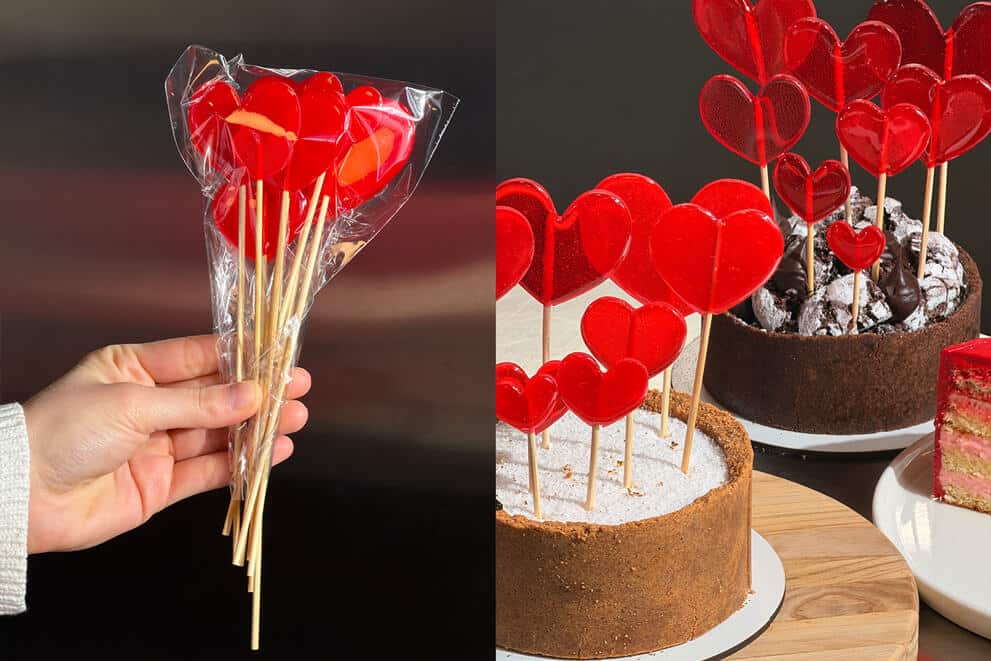 Набір ‘льодяники-сердечки’ на Валентина (8 шт)